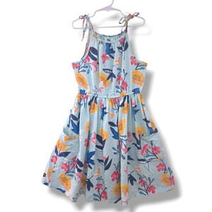 Tea Collection 12 Jamaican Papaya Tie Shoulder Pocket Cotton Dress